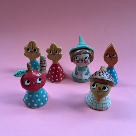 Ceramic Hand Built Garden/Nature Bell