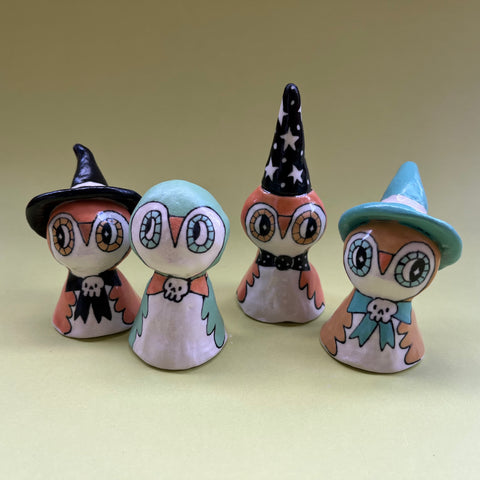 Ceramic Hand Built Owl Bell
