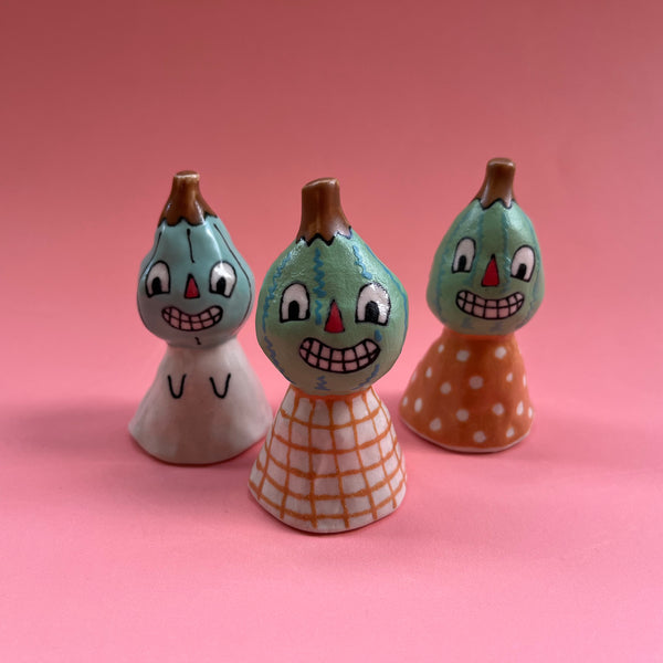 Ceramic Hand Built Gourd Bell