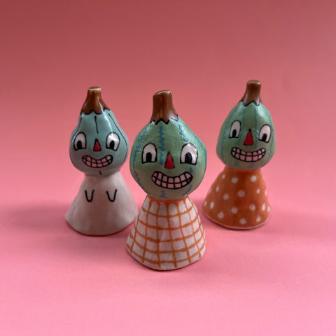 Ceramic Hand Built Gourd Bell