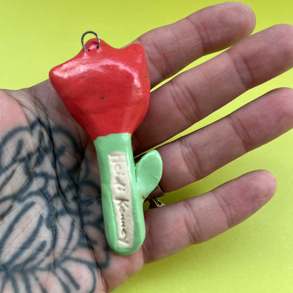 Ceramic Hand Built Hanging Flower