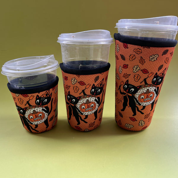 Halloween Parade Neoprene Cold Drink Sleeve