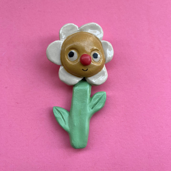 Ceramic Hand Built Hanging Flower
