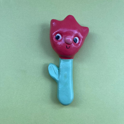 Ceramic Hand Built Hanging Flower