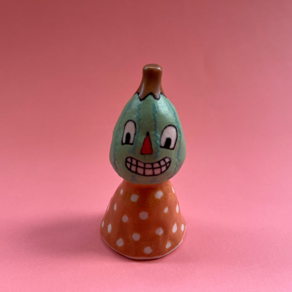 Ceramic Hand Built Gourd Bell