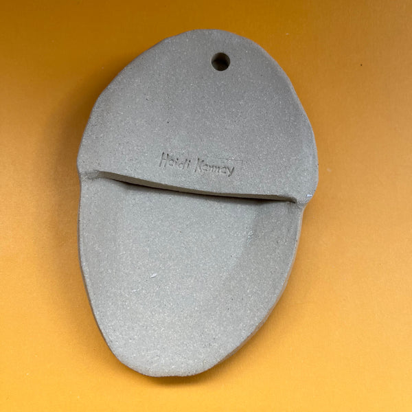 Ceramic Hand Built Ghost Flowers Wall Hanging