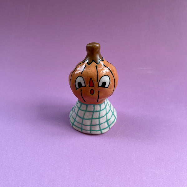 Ceramic Hand Built Pumpkin Bell