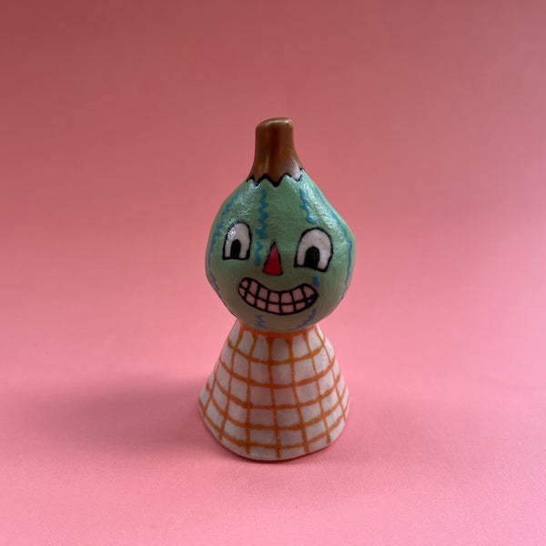 Ceramic Hand Built Gourd Bell