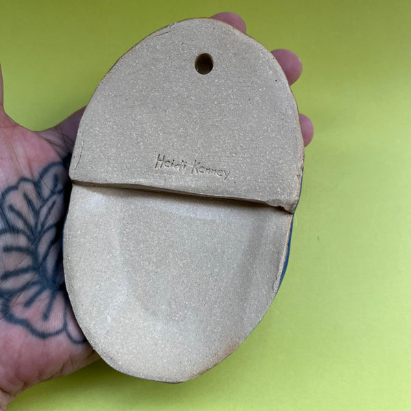 Ceramic Hand Built Frog House Wall Hanging