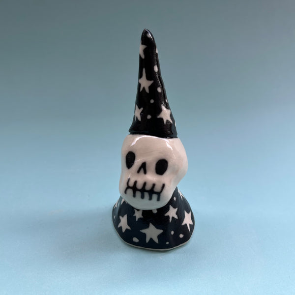 Ceramic Hand Built Skull Bell