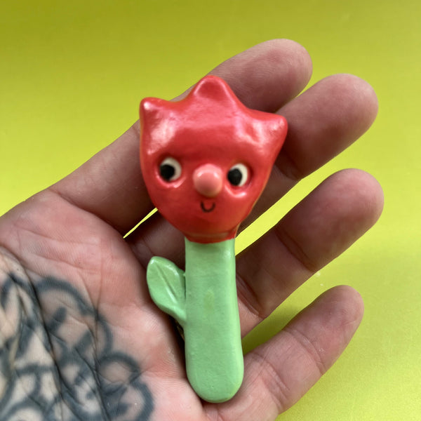 Ceramic Hand Built Hanging Flower