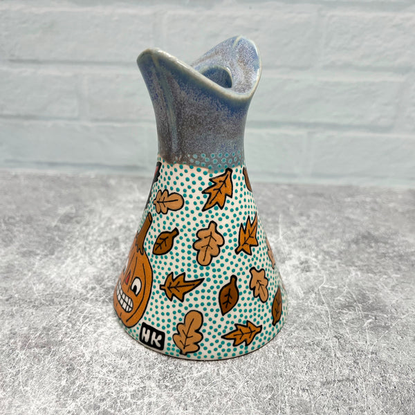 Ceramic Slip Cast Candlestick Holder Halloween Cat