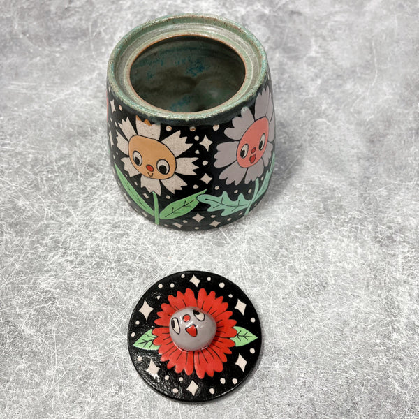Ceramic Wheel Thrown Flower Jar