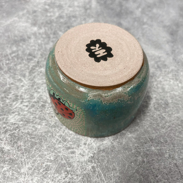 Ceramic Wheel Thrown Mini Ladybug Bowl 8oz