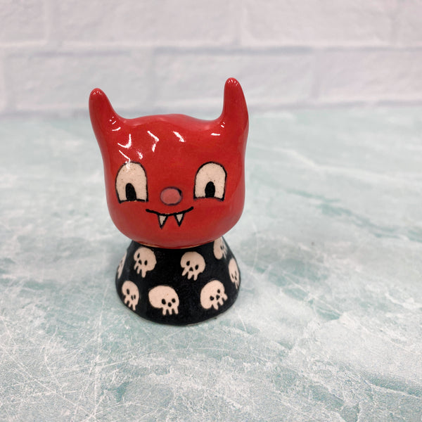 Ceramic Hand Built Bat Devil Bell