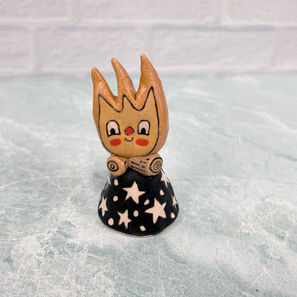 Ceramic Hand Built Candy Corn Campfire Bell