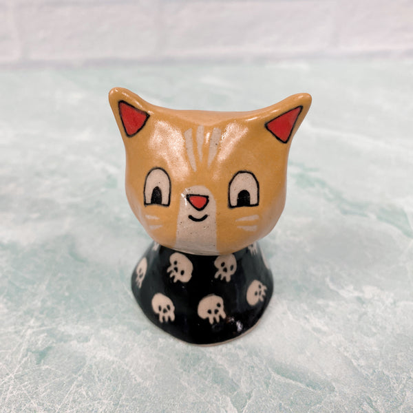 Ceramic Hand Built Cat Bell