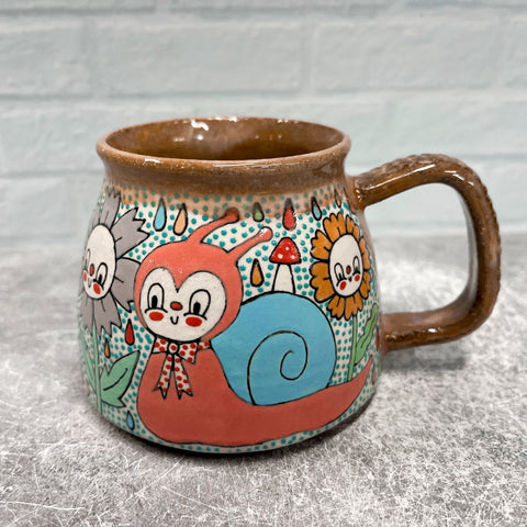 Ceramic Wheel Thrown Mug Snail 10oz