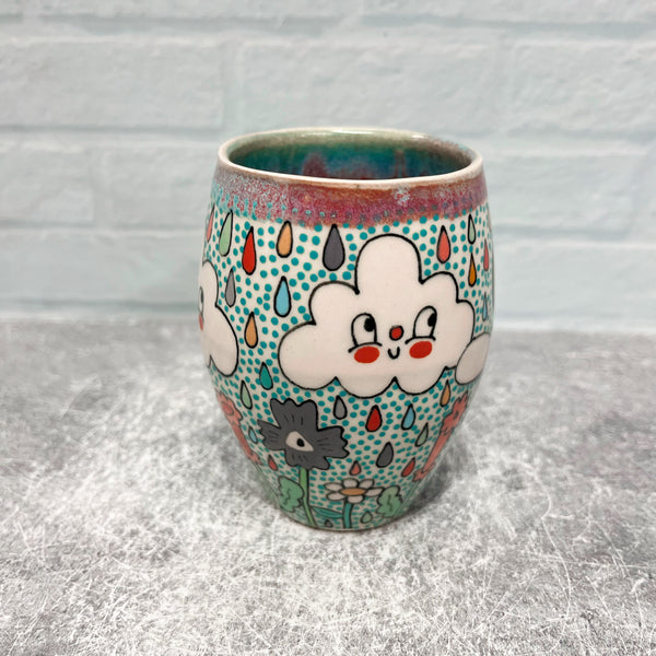 Ceramic Slip Cast 8.5oz Cup Bee