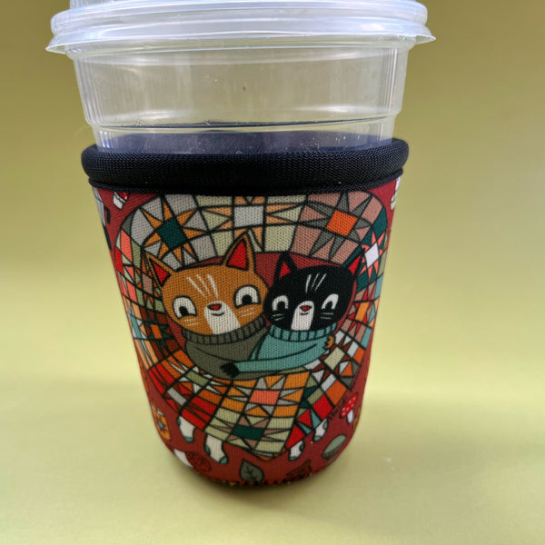 Cozy Cats Neoprene Cold Drink Sleeve