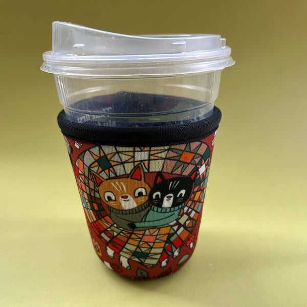 Cozy Cats Neoprene Cold Drink Sleeve