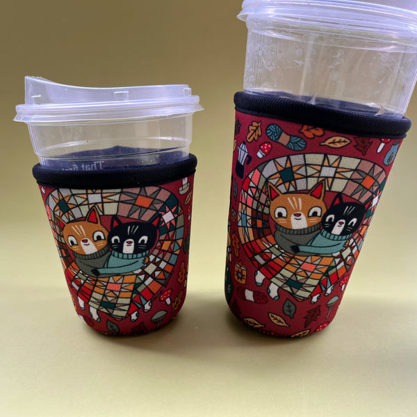 Cozy Cats Neoprene Cold Drink Sleeve