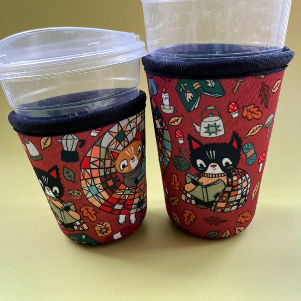 Cozy Cats Neoprene Cold Drink Sleeve