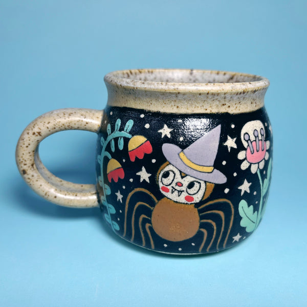 Ceramic Wheel Thrown Spider Mug 9.5oz