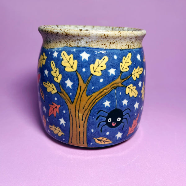 Ceramic Wheel Thrown Bat Mug 14.5oz