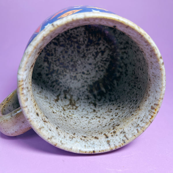 Ceramic Wheel Thrown Bat Mug 14.5oz