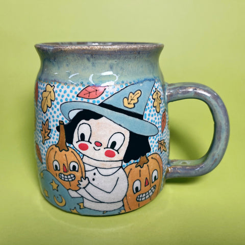 Ceramic Wheel Thrown Witch Mug 12oz