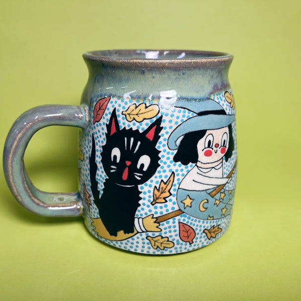 Ceramic Wheel Thrown Witch Mug 12oz