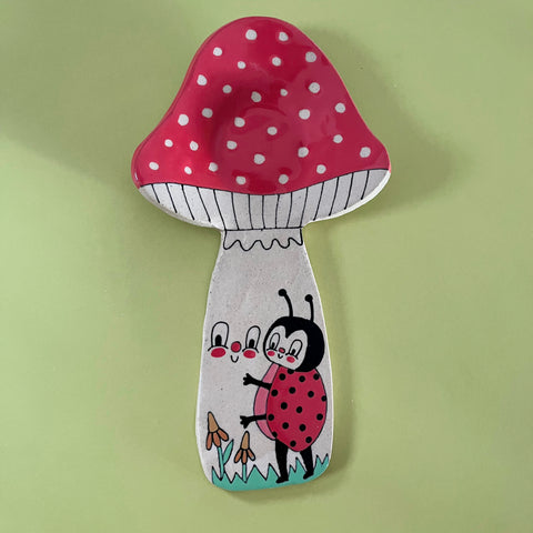 Ceramic Hand Built Mushroom Spoon-rest