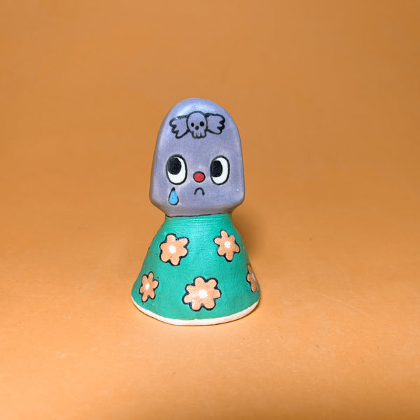 Ceramic Hand Built Bell Tombstone