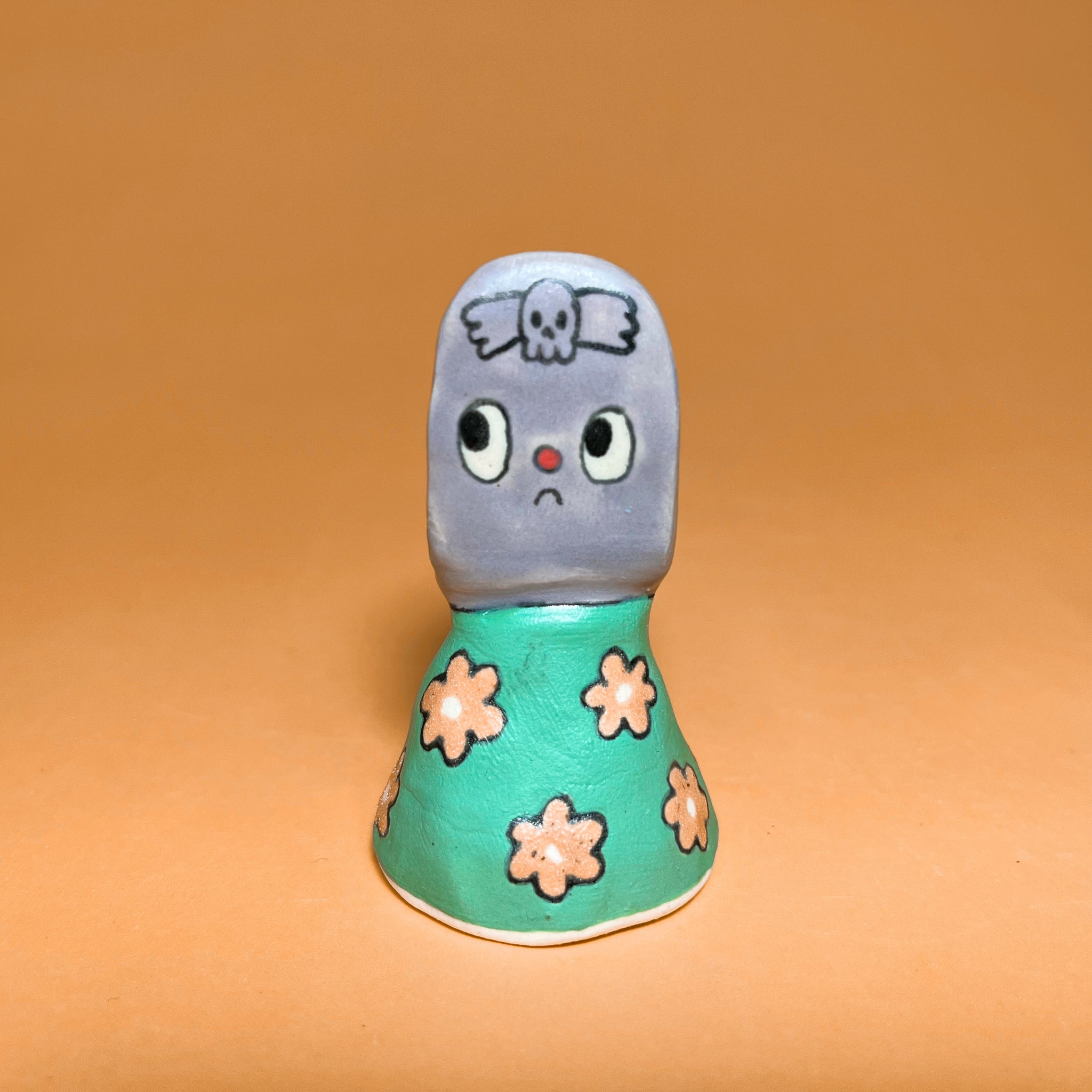 Ceramic Hand Built Bell Tombstone