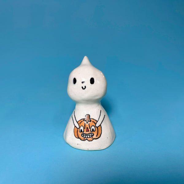 Ceramic Hand Built Bell Ghost