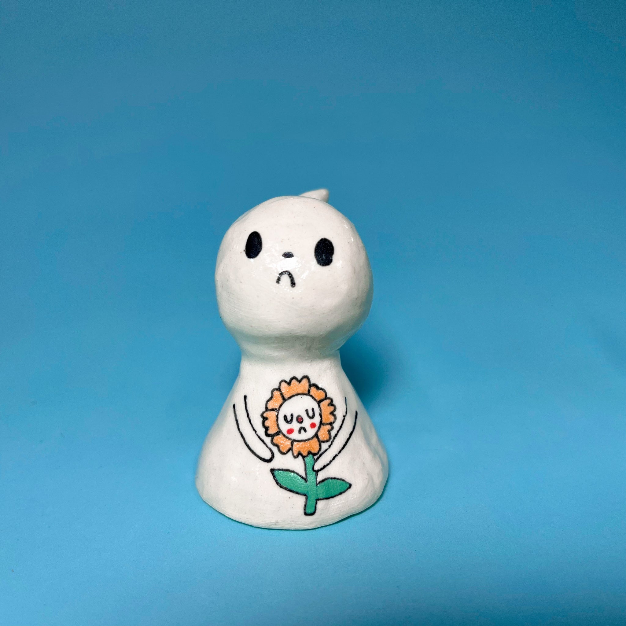 Ceramic Hand Built Bell Ghost