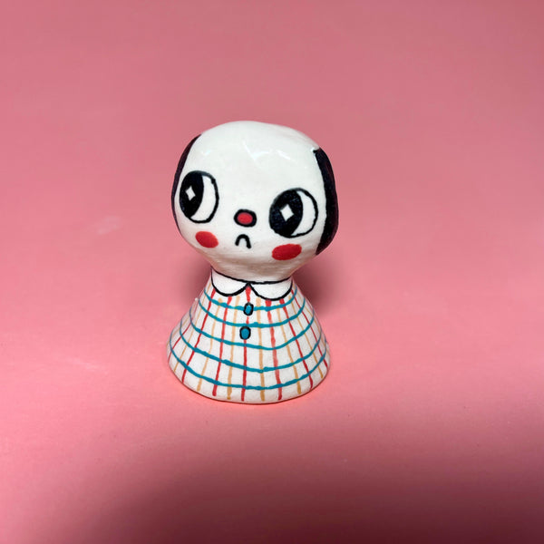 Ceramic Hand Built Bell Cats Dog