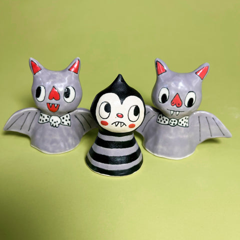 Ceramic Hand Built Bell Bat Spider