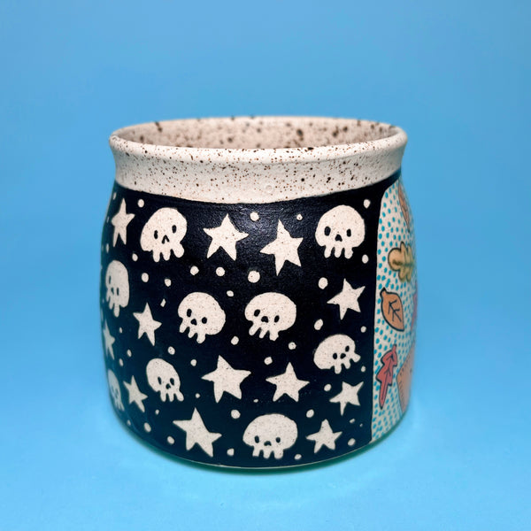 Ceramic Wheel Thrown Cheez-it Cockroach Mug 13oz