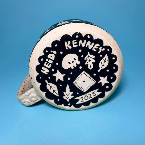 Ceramic Wheel Thrown Cheez-it Cockroach Mug 13oz