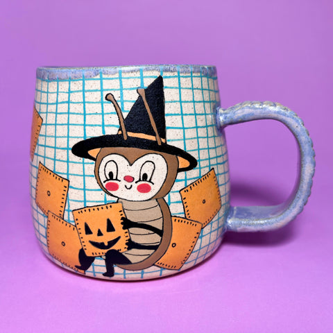 Ceramic Wheel Thrown Cheez-it Cockroach Mug 15oz
