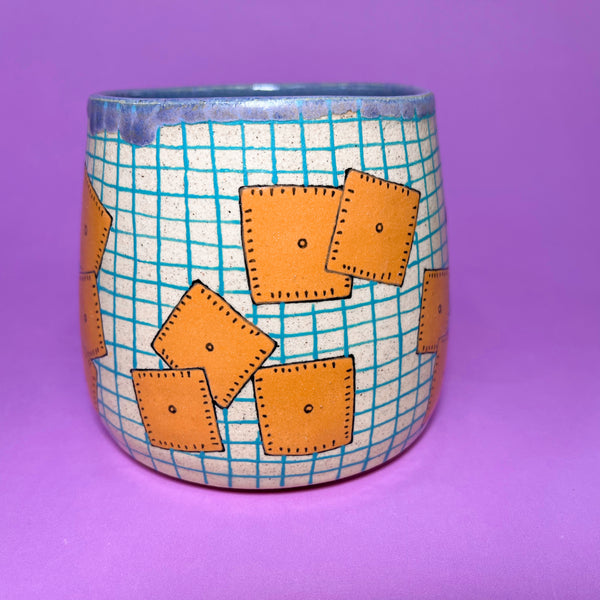 Ceramic Wheel Thrown Cheez-it Cockroach Mug 15oz