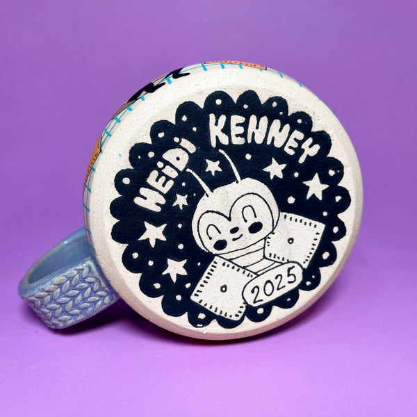 Ceramic Wheel Thrown Cheez-it Cockroach Mug 15oz