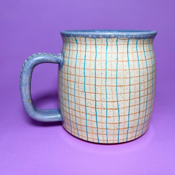 Ceramic Wheel Thrown Ouija Cats Mug 16oz