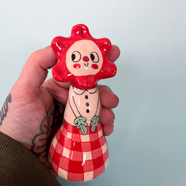 Ceramic Hand Built Oversized Bell Flower