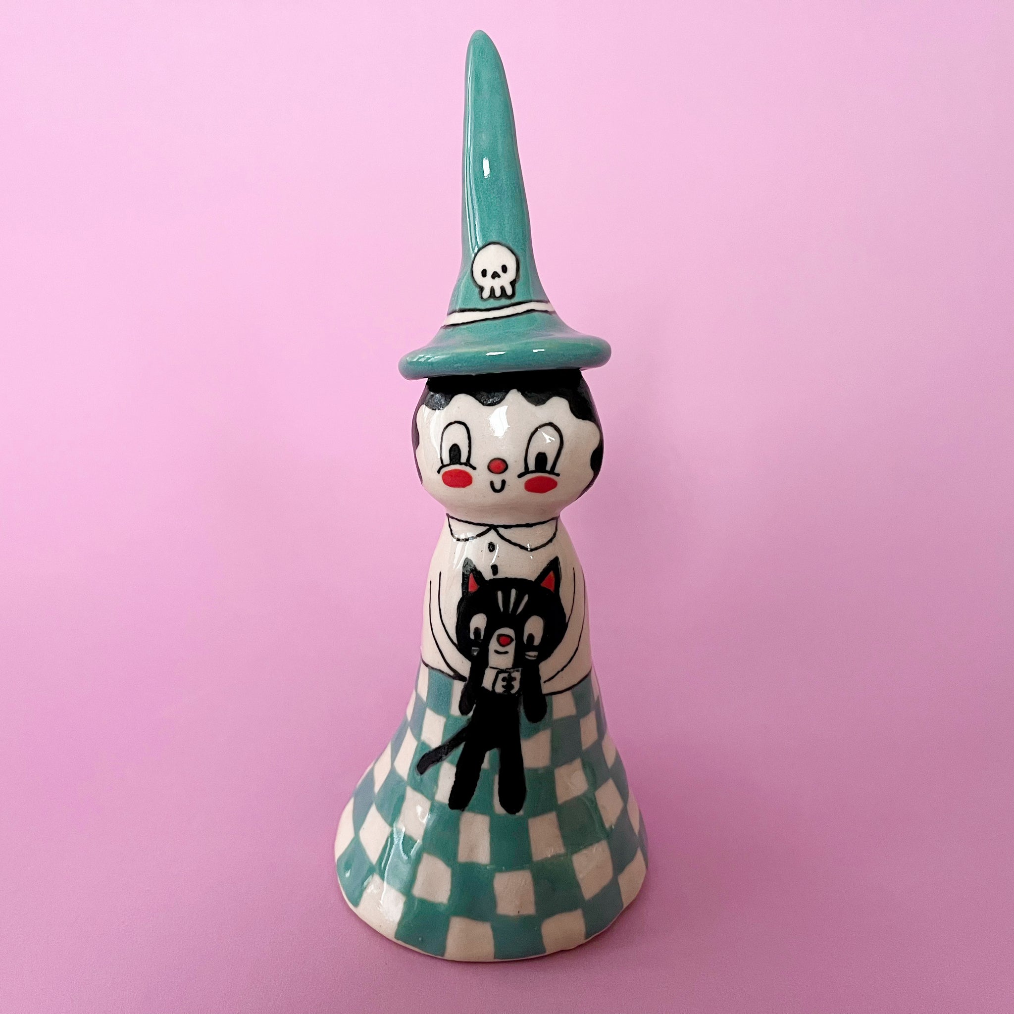 Ceramic Hand Built Oversized Bell Witch