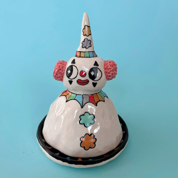 Ceramic Hand Built Clown Dish