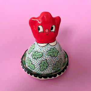 Ceramic Hand Built Flower Dish