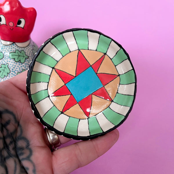 Ceramic Hand Built Flower Dish